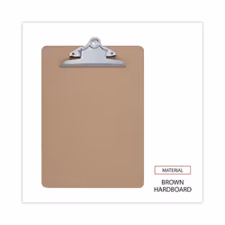 Universal 40304 Hardboard Clipboard  1-Inch Capacity  Holds 8 1/2 x 11  Brown