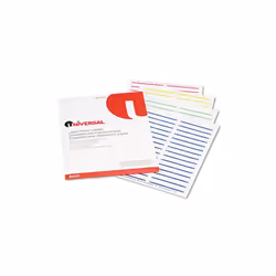 Universal 80111 Laser Printer File Folder Labels- 3-1/2 x 2/3- Assorted- 750/Pack