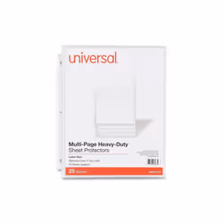 Universal UNV21137 Multi Page Sheet Protectors - Pack of 25