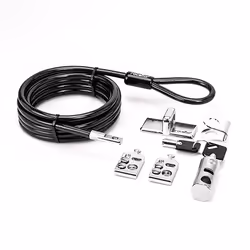 Rocstor Y10C181-B1, 2.4 m, Key, Steel, Black