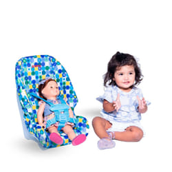 Joovy Toy Booster Seat & Functional Doll Car Seat Featuring Crash-Tested Latch System for Safety  Machine-Washable Cover for Easy Cleaning  and Five-P