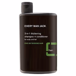 Every Man Jack 2-in-1 Thickening Shampoo, 400ml, 400 ml, 2-in-1 Shampoo & Conditioner, Men, Dry hair, Fine hair, Moisturizing ...