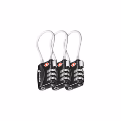 TSA Accepted Cable Luggage Locks Fosmon 3 Pack 3 Digit Combination Padlock with Alloy Body and Resettable Codes for Travel B ...