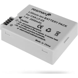 Fosmon LP-E8 High Capacity Lithium-Ion Rechargeable Replacement Battery Compatible with Canon EOS 700D / 550D / 600D / 650D, Rebel T2i / T3i / T4i /