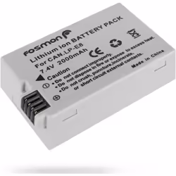 Fosmon LP-E8 High Capacity Lithium-Ion Rechargeable Replacement Battery Compatible with Canon EOS 700D / 550D / 600D / 650D, Rebel T2i / T3i / T4i /