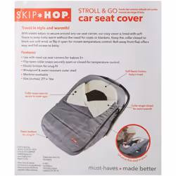 Skip Hop Winter Car Seat Cover  Stroll & Go  Black