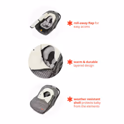 Skip Hop Winter Car Seat Cover  Stroll & Go  Heather Grey