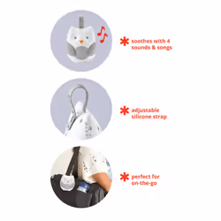 Stroll and Go Portable Baby Soother, Owl