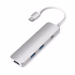 Satechi ST-CMAS laptop dock/port replicator USB 3.2 Gen 1 (3.1 Gen 1) Type-C Silver
