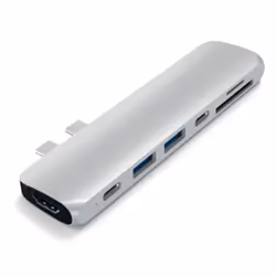 Satechi ST-CMBPS laptop dock/port replicator USB 3.2 Gen 1 (3.1 Gen 1) Type-C Silver