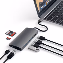 Satechi Multi-Port Adapter V2 Dock st. USB 3.2 Gen 1 (3.1 Gen 1) Type-C Grey - Additional view 5