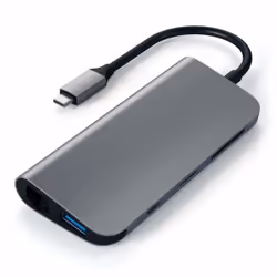 Satechi ST-TCMM8PAM laptop dock/port replicator USB 3.2 Gen 1 (3.1 Gen 1) Type-C Grey