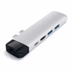 Satechi ST-TCPHES laptop dock/port replicator USB 3.2 Gen 1 (3.1 Gen 1) Type-C Silver