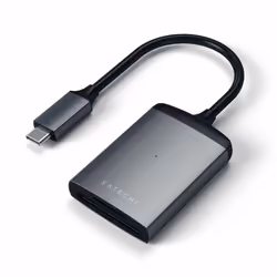 Satechi ST-TCU3CRM, MicroSD (TransFlash), SD, Grey, 312 Mbit/s, Aluminium, 2020/2019/2018/2017/2016 MacBook Pro, 2020/2018 Ma ...