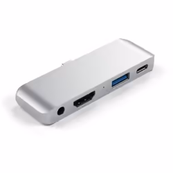 Satechi ST-TCMPHS, USB 3.2 Gen 1 (3.1 Gen 1) Type-C, Silver, 3.5mm, HDMI, USB 3.2 Gen 1 (3.1 Gen 1) Type-A, USB 3.2 Gen 1 (3. ...