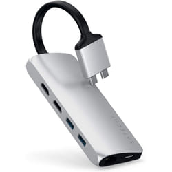 Satechi - Type-C Dual Multimedia Adapter - Silver ST-TCDMMAS