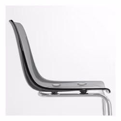 Ikea TOBIAS Chair, grey/chrome-plated