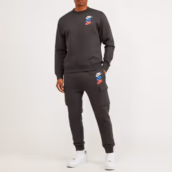 Nike Air Mens Tick Dark Grey Trackuit Set - Large
