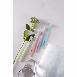 [KENT] COMPACT Small Head Extra Soft Toothbrush for Sensitive Teeth  Gums for Adults & Teens with Braces - (Set of 6)