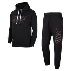 Nike Air Mens Tracksuit Hoodie Joggers Set Black - XL