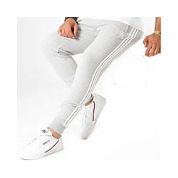 Adidas Mens Stripe Joggers - Grey, XXL