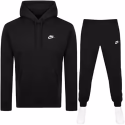 Nike Club Hooded Black Tracksuit - Small