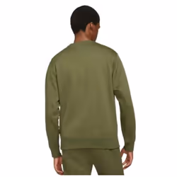 Nike Mens Club Crew Neck Sweatshirt Jumper Green - Large