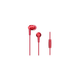 Pioneer SE-C3T(R) In-Ear Headphones (Aluminium body, Control panel, Microphone, Silicone earplug, light-compact-convenient, Industrial Design, for iPh