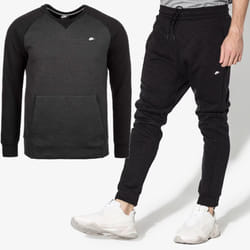 Nike Sportswear Optic Crewneck Tracksuit - Black, Large