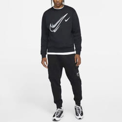 Nike Black Multi Swoosh Crew Neck Tracksuit - XL