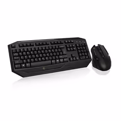 iogear Kaliber Gaming Combo, Full-size (100%), Wireless, RF Wireless, Black, Mouse included