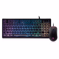 iogear Korona Kore, Full-size (100%), Wired, USB, RGB LED, Black, Mouse included