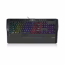 iogear IKON II, Wired, USB, Membrane, QWERTY, RGB LED, Black