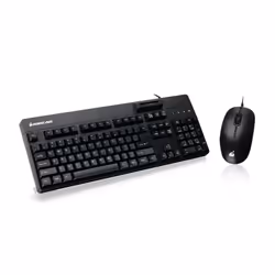 iogear GKBSR202TAAKIT, Full-size (100%), Wired, USB, QWERTY, Black, Mouse included