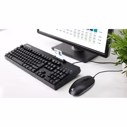 iogear GKBSR202TAAKIT keyboard Mouse included Office USB QWERTY English Black