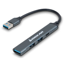 iogear GUH304C interface hub USB 3.2 Gen 1 (3.1 Gen 1) Type-A 5000 Mbit/s Grey