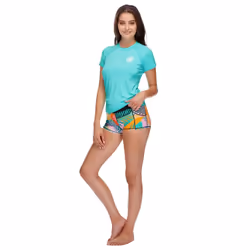Body Glove Women's Standard Smoothies in-Motion Solid Short Sleeve Rashguard with UPF 50+  Sea Mist  Large