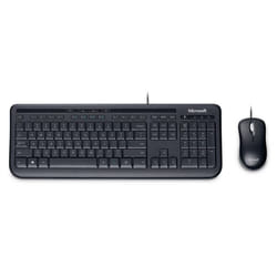 Microsoft Wired Desktop 600, DE keyboard Mouse included USB QWERTZ Black