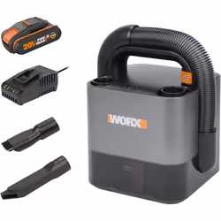 WORX 18V (20V Max) Cordless Handheld Vacuum Cleaner, Cube Vac, PowerShare, Strong suction, Compact and Portable, Battery & Ch ...