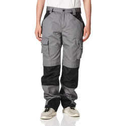 CAT Men's Trademark Work Pants Built from Tough Canvas Fabric with Cargo Space and Ease of Movement  Classic Fit  Grey/Black - 46W x 32L