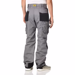 CAT Men's Trademark Work Pants Built from Tough Canvas Fabric with Cargo Space and Ease of Movement  Classic Fit  Grey/Black - 46W x 32L