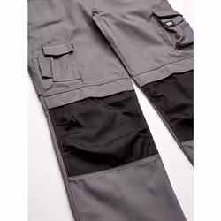 CAT Men's Trademark Work Pants Built from Tough Canvas Fabric with Cargo Space and Ease of Movement  Classic Fit  Grey/Black - 46W x 32L