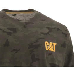 Caterpillar Trademark Banner Long Sleeve Tee Night Camo
