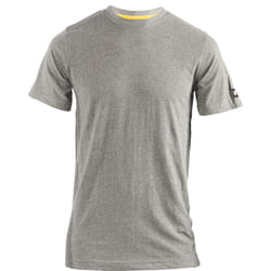 Caterpillar Essentials Short-sleeve Cotton Men's Grey T-Shirt - Grey, XL