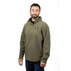 Caterpillar Cat Microfleece Quarter Zip Polyester Men's Green Sweatshirt - Green, XL