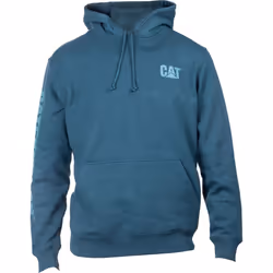 Caterpillar Trademark Banner Cotton Men's Blue Hooded Sweatshirt - Blue, XL