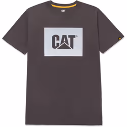 Caterpillar Graphic Cotton Men's Grey T-Shirt - Grey, XXL