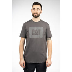 Caterpillar Graphic Cotton Men's Grey T-Shirt - Grey, M