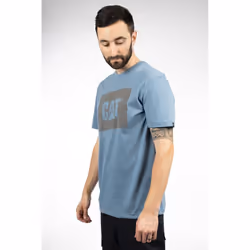 Caterpillar Graphic Cotton Men's Blue T-Shirt - Blue, XL