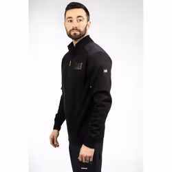 Caterpillar Essential 1/4 Zip Polyester Men's Black Sweatshirt - Black, M
